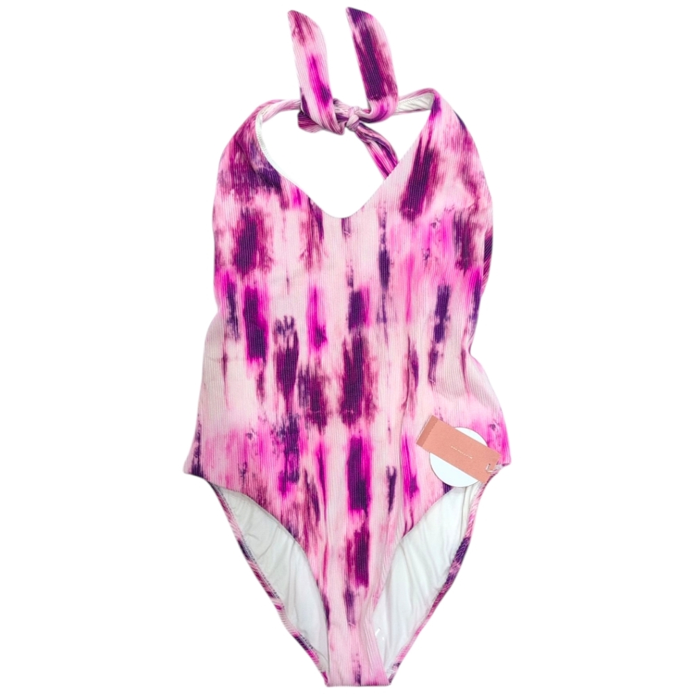 NWT PQ Swim Pink Tie Dye One Piece Swim Suit Medium - Picture 6 of 10